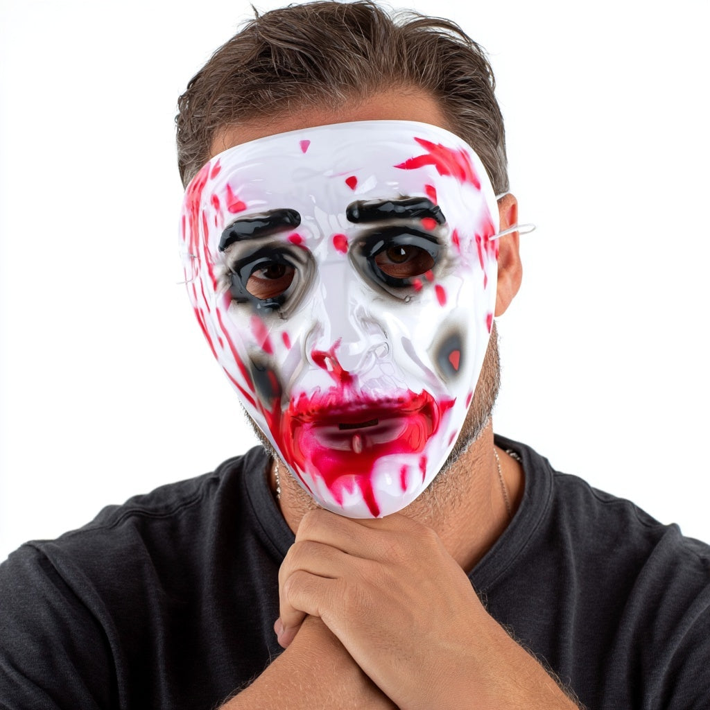 Halloween Bloody Face Mask Clear V21225 (Parcel Rate)