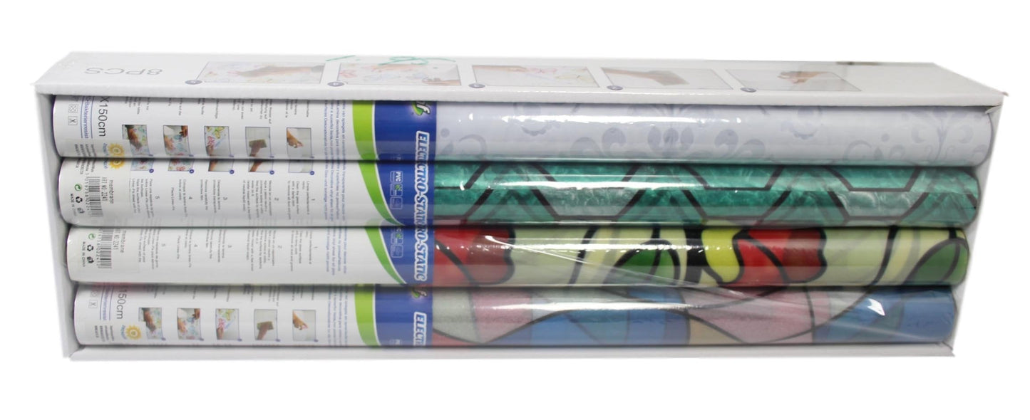 Water Resistant PVC Glass Window Door Privacy Film Sticker 45 x 150 cm Assorted Designs 2241 A (Parcel Rate)