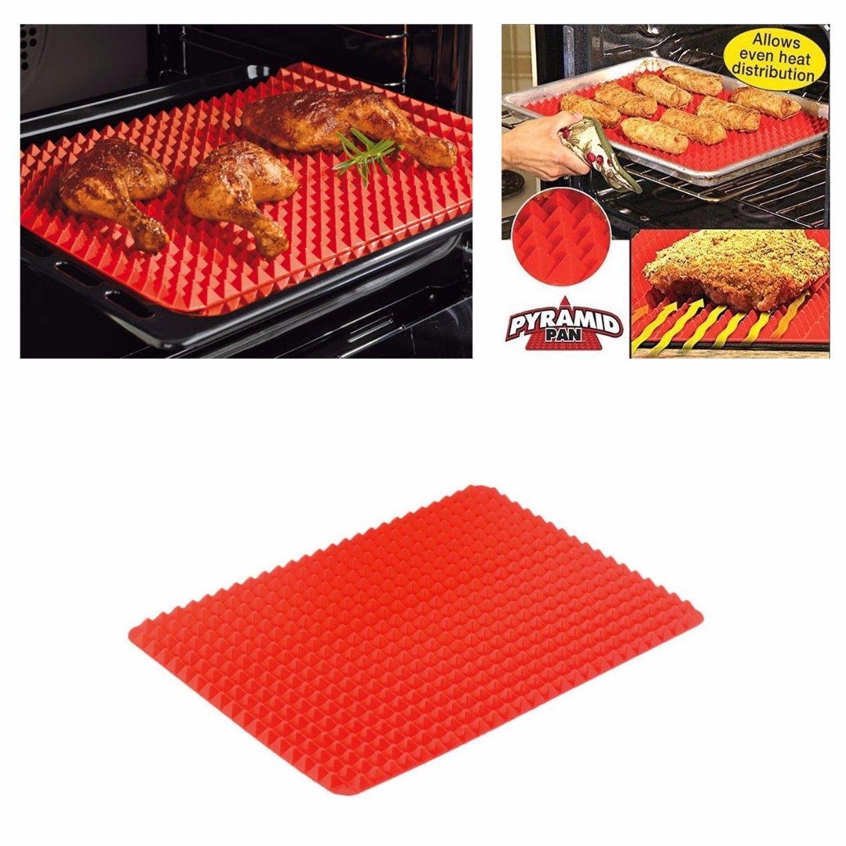 Pyramid Pan Non Stick Fat Reducing Silicone Cooking Mat Oven Baking Tray Sheets 4446 (Parcel Rate)