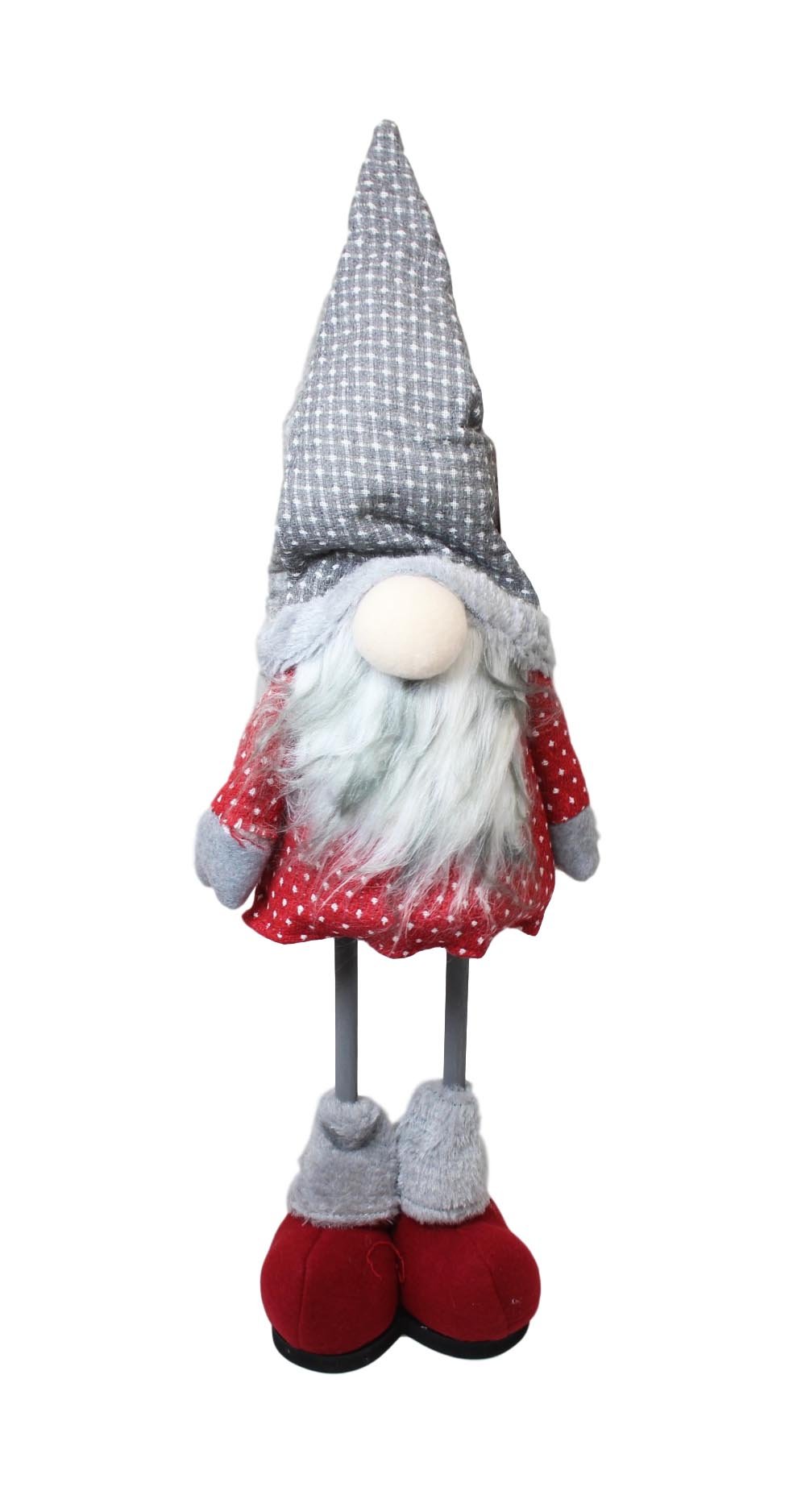 Christmas Festive Decorative Red Grey Standing Gnome 50cm Assorted Designs 5965 (Parcel Rate)