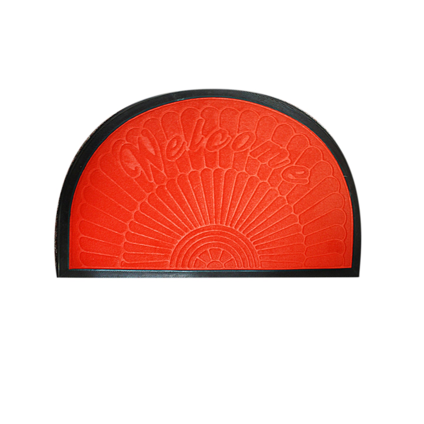 Welcome Door Mat Arch Shaped In Rich Multi Colours With PVC Backing 80cm x 50cm 0471 (Parcel Rate)