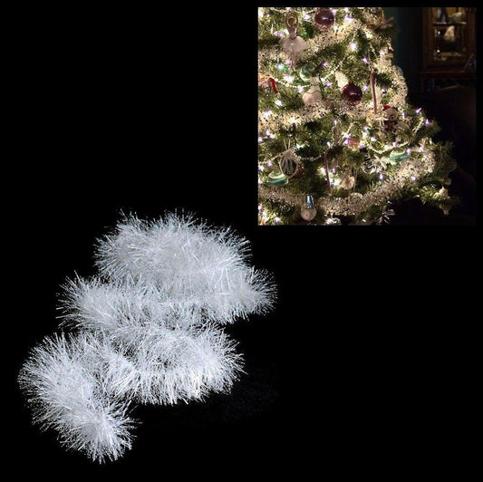 Christmas Tree Decoration Tinsel 190cm Snow White 1438 (Large Letter Rate)