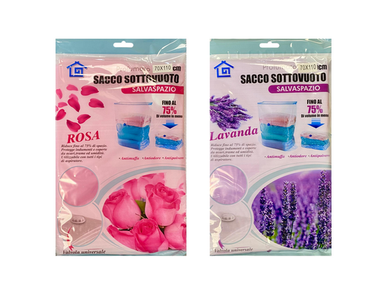 Floral Scented Clothes Storage Compressed Air Vacuum Bag 70 x 110cm Assorted Scents 7845 (Parcel Rate)