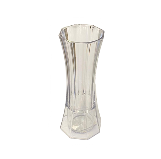 Small Plastic Table Flower Bud Vase 17.5 x 6.6cm 8016 (Parcel Rate)