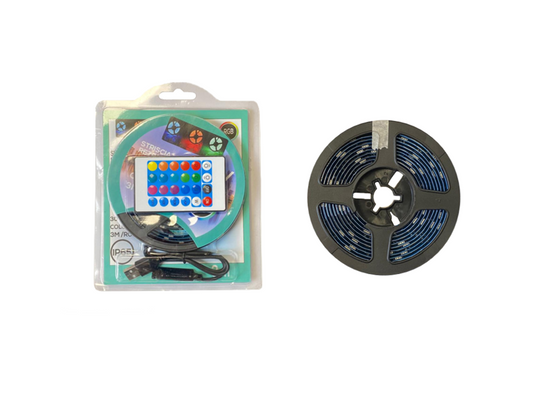 Adhesive Multicolour Indoor TV USB LED Strip with Remote 3m 8072 (Parcel Rate)