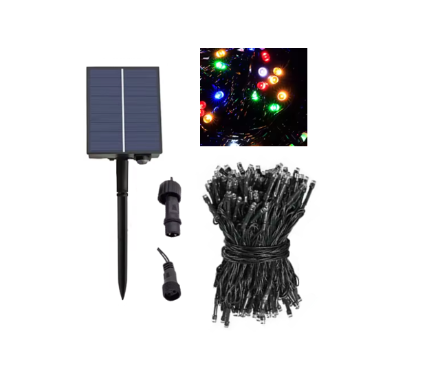 Solar 300 LED Rainbow Multicolour Fairy Lights String 30m 8074 (Parcel Rate)