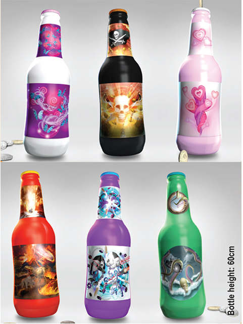 Giant Plastic Kids Money Saving Bottle 60cm Assorted Colours BOT011 (Big Parcel Rate)