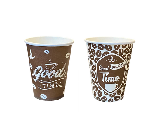 Single Wall Paper Cups 8oz Pack of 50 Assorted Designs GAK0850 (Parcel Rate)