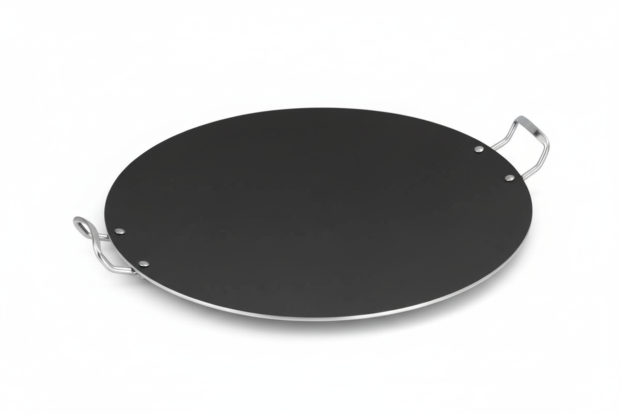 50cm Non Stick Tawa Heavy Duty Extra Large With Double Wire Handles Concave (Parcel Rate)