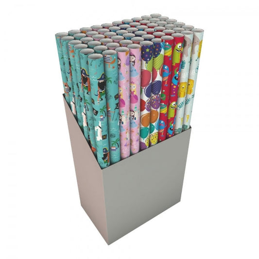 Kids Children Birthday Special Occasions Gift Wrapping Paper 2.5m x 70cm Assorted Designs P2416 (Parcel Rate))