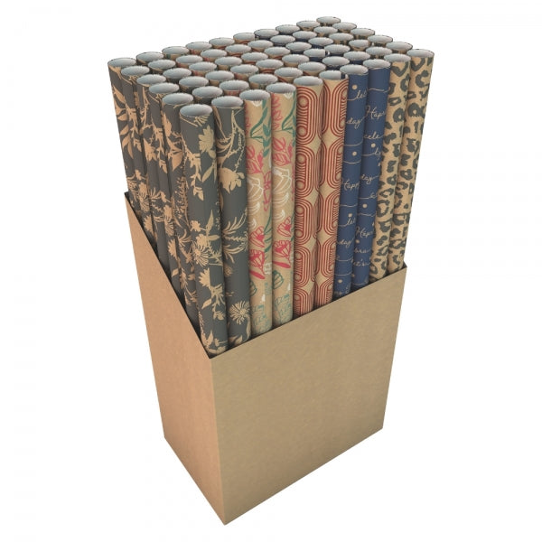 Kraft Birthday Special Occasions Gift Wrapping Paper 2m x 70cm Assorted Designs P2787 (Parcel Rate))