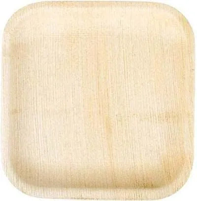 Biodegradable Disposable Square Areca Palm Leaf Plates 6" Pack of 25 EC0386 (Parcel Rate) (Copy)