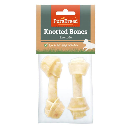 Pet Dog Treats Knotted Bones Pack of 2 311967 (Parcel Rate)