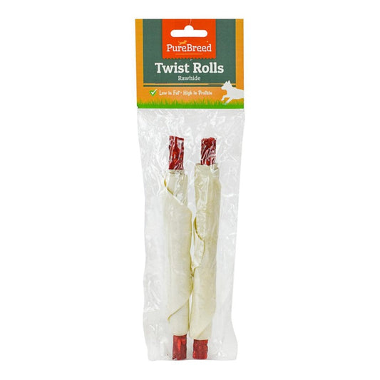 Pet Dog Treats Rawhide Twist Rolls Pack of 2 322410 (Large Letter Rate)