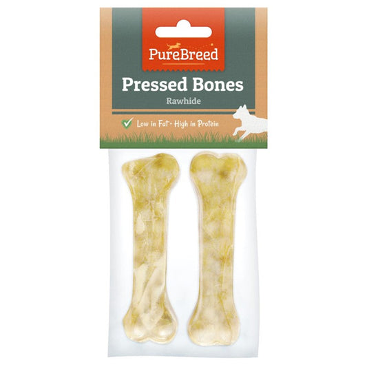 Pet Dog Treats Pressed Bones Rawhide Pack of 2 319638 (Large Letter Rate)