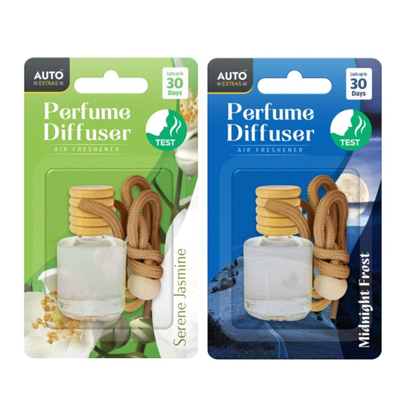 Car Air Freshener Glass Bottle Diffuser Hanger 8ml Assorted Scents 324203 (Parcel Rate)